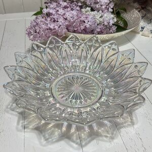 Vintage iridescent Federal Glass bowl  "Normandie" pattern carnival glass